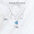 wholesale 925 Sterling Silver Blue Crystal Heartbeat Stethoscope Pendant Necklace for Nurses-0-3