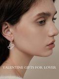 wholesale 925 Sterling Silver Infinity Heart & Cross Dangle Drop Leverback Earrings for Women-0-1