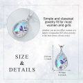 wholesale 925 Sterling Silver Teardrop Purple Moonstone Bird Flower Pendant Necklace-0-4