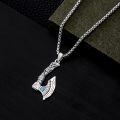 wholesale 925 Sterling Silver Turquoise Viking Axe Pendant Necklaces for Women and Men-0-3