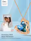wholesale 925 Sterling Silver Infinity Heart Birthstone Crystal Necklace-0-2
