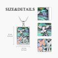 wholesale 925 Sterling Silver Giraffe Butterfly Flower Pendant Necklace-0-4