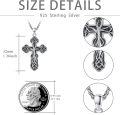 wholesale 925 Sterling Silver Celtic Knot & Plain Cross Pendants with Gold Plating for Men-0-3