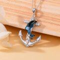 wholesale Anchor Necklace 925 Sterling Silver Nautical Pendant Jewelry Sailor Gifts For Women -0-3