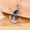 TOUPOP Sterling Silver Anchor Necklace Nautical Sailor Jewelry Gift-0-3