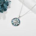 wholesale 925 Sterling Silver Mountain & Trees Compass Pendant Necklace Gift for Women-0-1