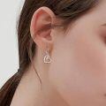 wholesale 925 Sterling Silver Heart-Shaped Tennis Player Dangle Earrings Sporty Gifts for Women and Girls-0-4