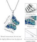 wholesale 925 Sterling Silver Blue Opal Butterfly Pendant Necklaces Minimalist Charm Gifts for Her-0-5
