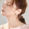wholesale 925 Sterling Silver Celtic Moonstone & Gold Plated Irish Knot Drop Earrings for Women - Hypoallergenic Leverbacks  Set-0-2