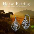wholesale 925 Sterling Silver Hypoallergenic Unicorn Hoop Earrings for Women-0-5