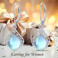 wholesale 925 Sterling Silver Teardrop White Opal Dangle Earrings for Women-0-32