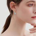 wholesale 925 Sterling Silver Drop Earrings Blue Moonstone Celtic Knot Platinum Plated For Women-0-42