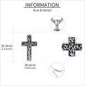 wholesale 925 Sterling Silver Tree of Life Cross Pendant Necklace for Women Men Christian-0-4