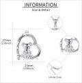 wholesale 925 Sterling Silver Koala Bear Love You Forever Heart Pendant Necklace for Women Girls  45cm Chain Length-0-3