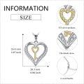 wholesale 925 Sterling Silver CZ & Moonstone Heart-Shaped Key Pendant Necklace-0-4