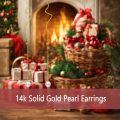 TOUPOP 14K Gold Freshwater Pearl Threading Tassel Dangle Earrings-0-1