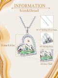 wholesale 925 Sterling Silver Heart-Shaped Mountain Pendant with Abalone Shell and Cubic Zirconia - Christian Faith Jewelry-0-5