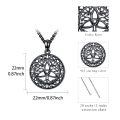 wholesale Black  Celtic Knot Tree Of Life Pendant Necklace  For Men-0-1