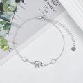 wholesale 925 Sterling Silver Elephant Heart Charm Anklet for Women-0-1