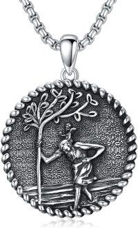 wholesale 925 Sterling Silver Tree of Life Pendant Necklace with Angel and Cross Charm for Men & Women Christian  47cm Chain Length-St Christopher Necklace