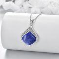 wholesale 925 Sterling Silver Moonstone Lapis Larimar Moss Agate Teardrop Filigree Pendant-0-113