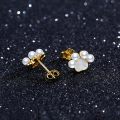 wholesale 925 Sterling Silver Pearl Heart-Shaped Stud Earrings for Women Girls  Ideas-0-2