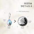 wholesale 925 Sterling Silver Moonstone Cat Family CZ Drop Earrings-0-4