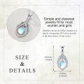 wholesale 925 Sterling Silver Blue Opal Butterfly Teardrop Pendant Necklace-0-2