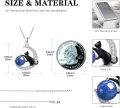wholesale 925 Sterling Silver Moon & Cat Lapis Lazuli Pendant Necklaces for Women's  Ideas-0-1
