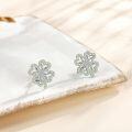 wholesale S925 Sterling Silver Four Leaf Clover Earrings Shamrock Stud Earrings Clover Mother's Day Jewelry for Women Mom-0-1