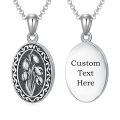wholesale 925 Sterling Silver Oxidized Floral Oval Locket Bracelet With Filling Tool Set-0-21