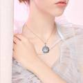 wholesale 925 Sterling Silver Tree Of Life Pendant With Blue Crystal Backdrop-0-10