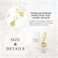 wholesale Gold 925 Sterling Silver Round CZ Leaf Drop Earrings for Women-0-4