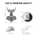 wholesale  Viking Wolf Head Thors Hammer Pendant Norse Jewelry -0-3