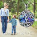wholesale 925 Sterling Silver Abalone Shell Tree of Life Pendant Necklace for Women Christmas s-0-4
