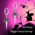 wholesale 925 Sterling Silver Spider Sword Drop Dangle Earrings Norse Viking s for Women Girls-0-5