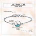 wholesale 925 Sterling Silver Turquoise Mountain Compass Bracelet with Star of David Charm-0-4