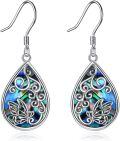 wholesale 925 Sterling Silver Abalone Shell Butterfly Teardrop Drop Earrings For Women-0-0