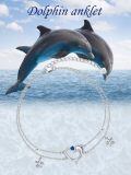 TOUPOP Sterling Silver Moonstone Women's Sea Turtle Adjustable Anklet Bracelet-0-4
