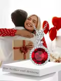 TOUPOP Sterling Silver Ruby Rose Necklace Gift For Women-0-2