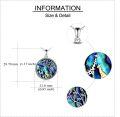 wholesale 925 Sterling Silver Abalone Shell Giraffe Tree of Life Pendant Necklace for Women-0-3