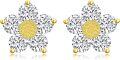 wholesale 14K Gold Flower Diamond Stud Earrings - Gift for Her-0-0