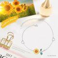 wholesale 925 Sterling Silver Infinity & Sunflowers Charm Bracelet for Women - Mothers Day Gifts-0-3