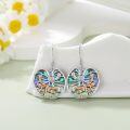 wholesale 925 Sterling Silver Dragonfly & Abalone Shell Drop Earrings for Women-0-4