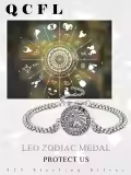 wholesale 925 Sterling Silver Leo Lion Constellation Zodiac Charm Bracelet Wholesale for Men-0-5