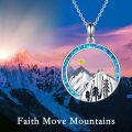 wholesale 925 Sterling Silver Opal Mountain Landscape Faith Pendant Necklace for Women and Moms-0-1
