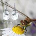 wholesale Sterling Silver Celtic Dragonfly Dangle Drop Earrings Celtic Jewelry Gifts for Women Her Wife Mom-0-35