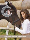 wholesale 925 Sterling Silver Horse and Girl Moon Pendant Necklace for Women-0-5