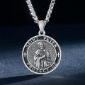 wholesale 925 Sterling Silver Saint Peter Protect Us Pendant Necklace  Religious Jewelry for Men-0-2