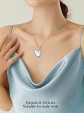 wholesale TOUPOP Christmas Gifts Number Necklace For Women 925 Sterling Silver Abalone Heart Angel Number Necklace Pendant 000 111 222 333 444 555 666 777 888 999 Numerology Jewelry Gifts For Women -0-3